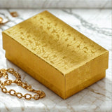 Gold Cotton Filled Box 2 1/2" x 1 1/2" pack of 100