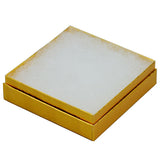 Gold Cotton Filled Box 3 1/2" x 3 1/2" pack of 100