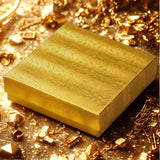 Gold Cotton Filled Box 3 1/2" x 3 1/2" pack of 100