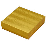Gold Cotton Filled Box 3 1/2" x 3 1/2" pack of 100