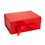Collapsible magnetic box in gold 9 1/2" x 7 1/8" x 4"