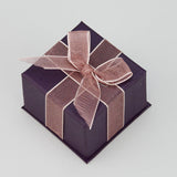 Purple Ring box with Ribbon - JewelryPackagingBox.com
