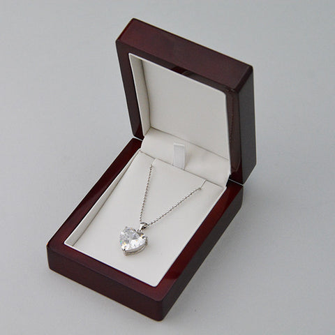 Wood Pendant Box - JewelryPackagingBox.com