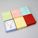 Multi color Pendant Box with Bow - JewelryPackagingBox.com