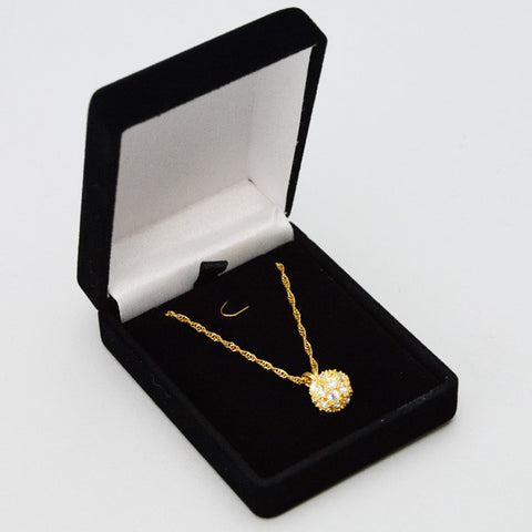 Flocked Pendant or earring Box - JewelryPackagingBox.com