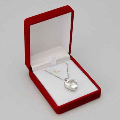 Flocked Pendant or earring Box - JewelryPackagingBox.com