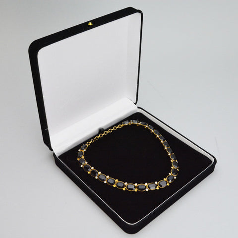 Flocked Necklace Box - JewelryPackagingBox.com