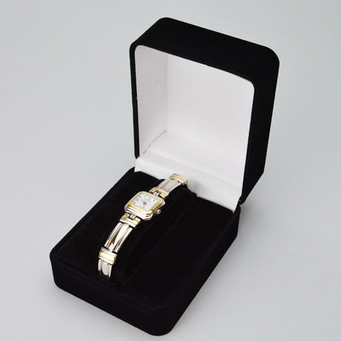 Flocked Bangle or Watch Box - JewelryPackagingBox.com