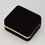 Velour double ring box - JewelryPackagingBox.com