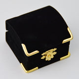 Treasure Chest Ring Box Black - JewelryPackagingBox.com