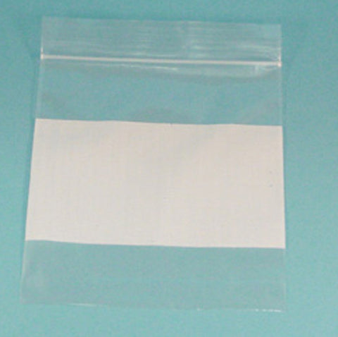 Ziplock bag white block4"X 4" - JewelryPackagingBox.com
