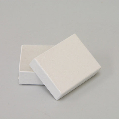 White Cotton Filled Box 2" x 1 1/2" pack of 100 - JewelryPackagingBox.com