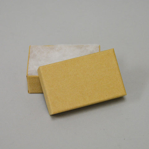 Kraft Cotton Filled Box 2 1/2" x 1 1/2" Pack of 100 - JewelryPackagingBox.com
