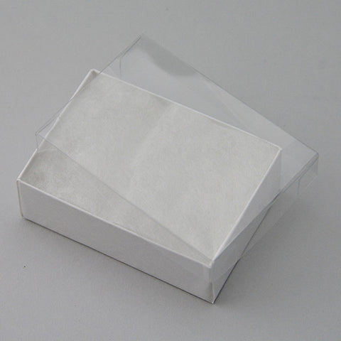 Clear View Cotton Filled Box Pack of 100 - JewelryPackagingBox.com