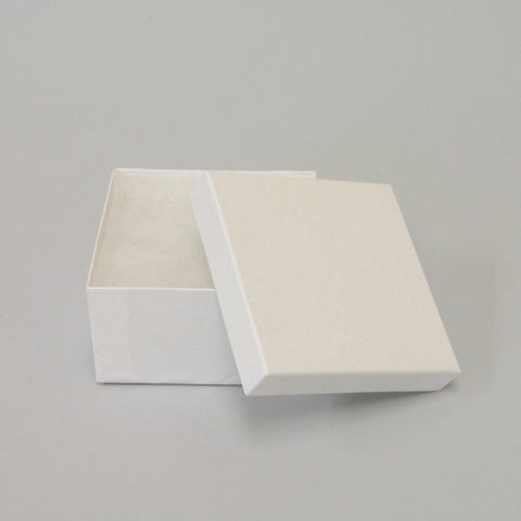 White Cotton Filled Box 3 1/2" x 3 1/2" x 2" pack of 100 - JewelryPackagingBox.com