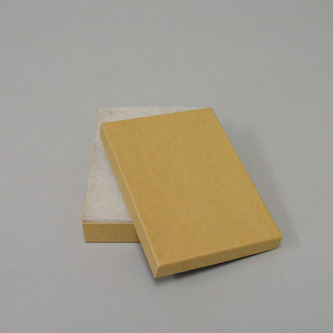 Kraft Cotton Filled Box  5 1/4" x 3 3/4" Pack of 100 - JewelryPackagingBox.com
