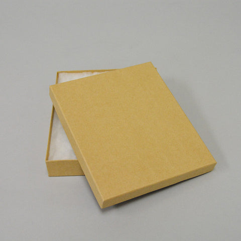 Kraft Cotton Filled Box 6" x 5" Pack of 100 - JewelryPackagingBox.com