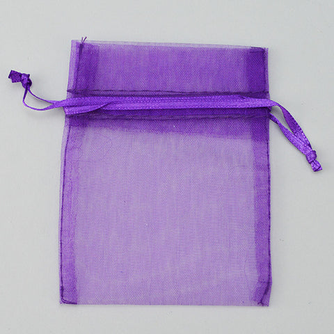 Purple Organza Bag 2 3/4" X 3 1/2" 100/PK - JewelryPackagingBox.com