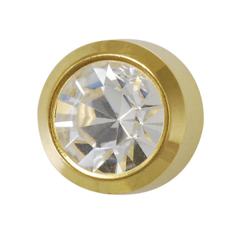Mini April Birthstone Gold Plated - JewelryPackagingBox.com