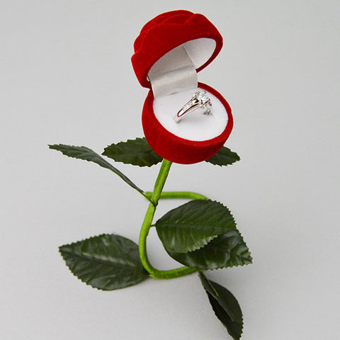 Rose Ring Box - JewelryPackagingBox.com