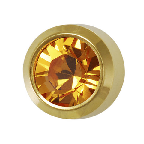 Medium November Birthstone Gold Plated - JewelryPackagingBox.com