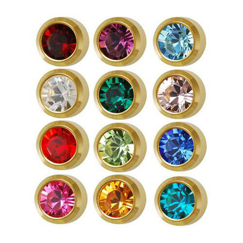 Large Assorted Birthstone Gold Plated - JewelryPackagingBox.com