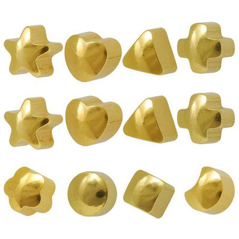 Studex Ear Piercing Gold Plated Studs in Assorted Shapes - JewelryPackagingBox.com