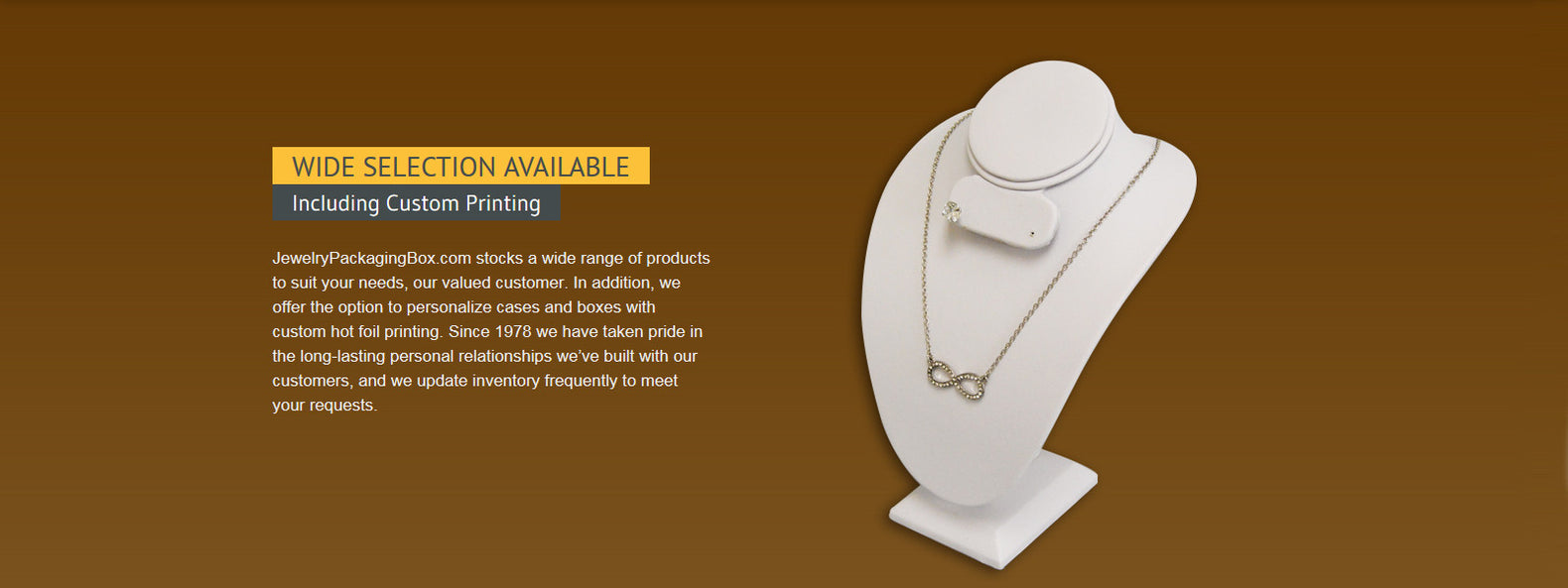 custom printing jewelry display